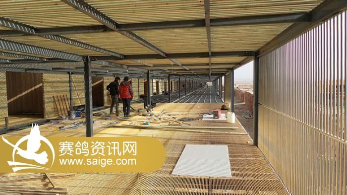 建设中的宁夏黄河赛鸽公棚(图)