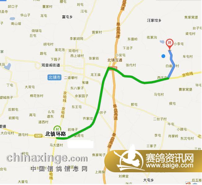 北镇金龙公棚路线图