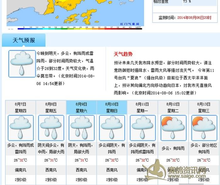 最近一周江门天气预报情况_公棚动态_广东省